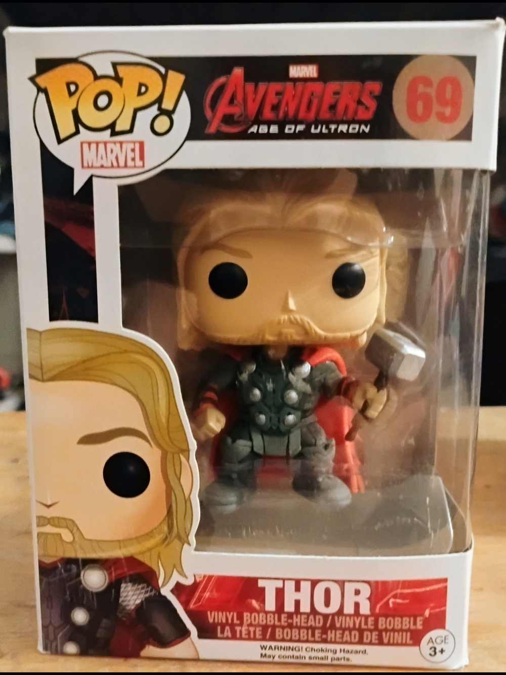 Funko Thor Pop! Age Of Ultron Vinyl - Blonde Hair, Red Cape Collectible NWT